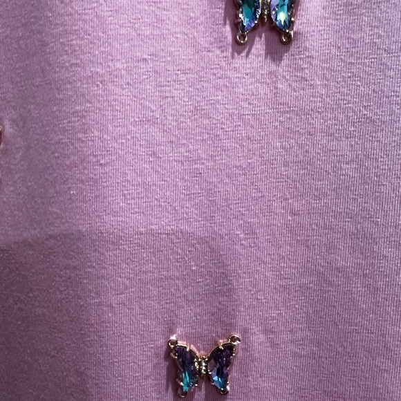 Glamour os T-Shirt whit luxury butterflies in crystals. - Picture 6 of 6
